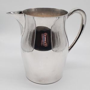 Bristol Liverpool by Poole silver plated pitcher, antique